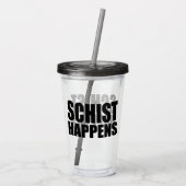 Schist Happens - Geologie Acryl Drinkbeker (Achterkant)