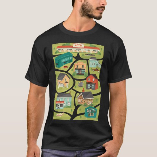 Schitt&x27;s Creek Town Map Classic T-Shirt (Voorkant)