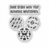 Schitter Authentieke Neurospark Neurodiversiteit Sticker (Voorkant)