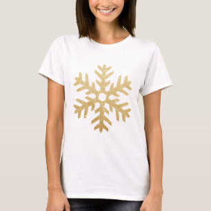 Schitter de Gouden Sneeuwvlok van Kerstmis T-shirt