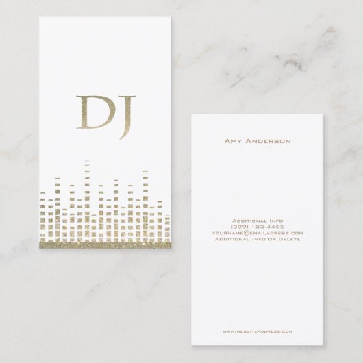 Schitter DJ- Visitekaartje (Voorkant / Achterkant)