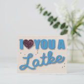 Schitter en Chanoeka Latkes Feestdagenkaart (Staand voorkant)