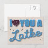 Schitter en Chanoeka Latkes Feestdagenkaart (Voorkant / Achterkant)