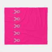 Schitter Fuchsia van de Voorlichting van het Lint Fleece Deken (Voorkant (Horizontaal))