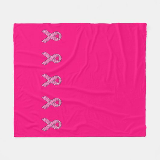 Schitter Fuchsia van de Voorlichting van het Lint Fleece Deken (Voorkant (Horizontaal))