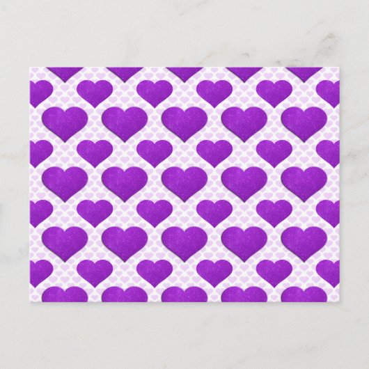 Schitter Hart Fundamentele Paarse 1 Briefkaart (Voorkant)