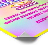 Schitter met de Roze Garage & Rommelmarkt Poster (Hoek)