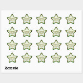 Schitter op natuur groene sticker (Vel)