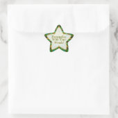 Schitter op natuur groene sticker (Tas)