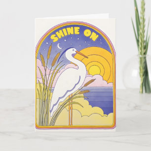 Schitter op Reiger Letterpress Kaart