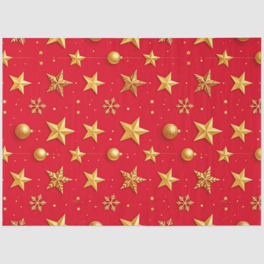 Schitter, Sterren Christmas Tissuepapier (Voorkant)