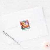 Schitter Straalend Vierkante Sticker (Envelop)