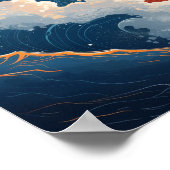 Schitterend 2D Vector Semi-Realisme behang in Pop  Poster (Hoek)