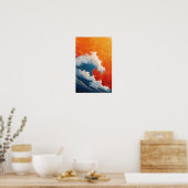 Schitterend 2D Vector Semi-Realisme behang in Pop  Poster (Keuken)