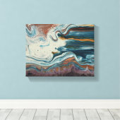 Schitterend Abstract Agate Design Colorful Canvas Afdruk (Insitu (Houten vloer))