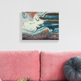 Schitterend Abstract Agate Design Colorful Canvas Afdruk