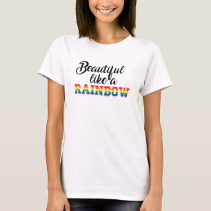 Schitterend als een regenboogpride lgbtq liefde t-shirt