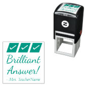 "Schitterend antwoord!" Commendement Rubber Stamp Zelfinktende Stempel (In situ)