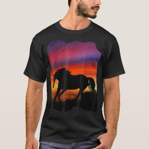 Schitterend Arabisch paardenzonsondergang sinaasap T-shirt