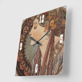 Schitterend, , Art Deco, Wall Clock Vierkante Klok (Hoek)
