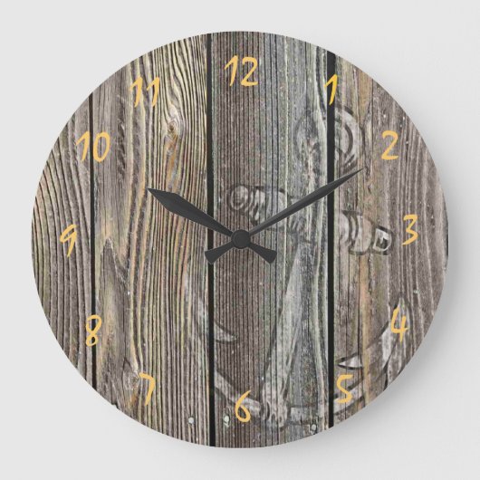 Schitterend authentiek kijkend hout - Klok (Voorkant)