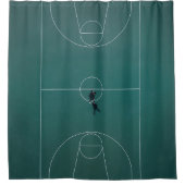 Schitterend Basketball-ontwerp Douchegordijn (Voorkant)