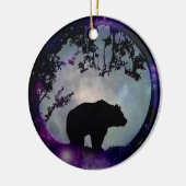 Schitterend Beer en Galaxy Wildlife Xmas Orament Keramisch Ornament (Links)