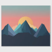 Schitterend berglandschap cadeaupapier (Vlak)