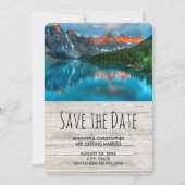 Schitterend berglandschap fotografie bruiloft save the date (Voorkant)