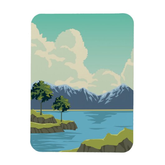 Schitterend berglandschap magneet (Verticaal)