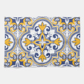 💙 Schitterend blauw en geel Azulejos 9 Theedoek (Horizontaal)