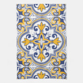 💙 Schitterend blauw en geel Azulejos 9 Theedoek (Verticaal)