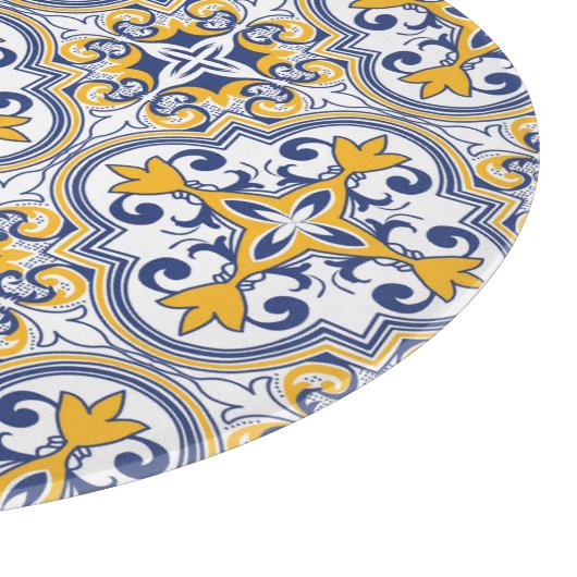💙 Schitterend blauw en geel Azulejos 9 Uitsnijdin Snijplank (Hoek)
