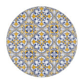 💙 Schitterend blauw en geel Azulejos 9 Uitsnijdin Snijplank (Voorkant)