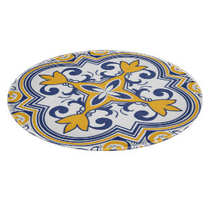 💙 Schitterend blauw en geel Azulejos 9 Uitsnijdin Snijplank