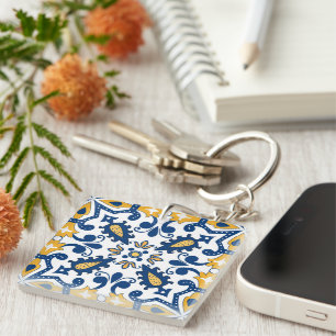 💙 schitterend blauw en geel Azulejos,   Sleutelhanger