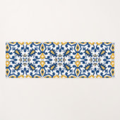 💙 Schitterend blauw en geel Azulejos,    Yoga Ma Yogamat (Voorkant (horizontaal))