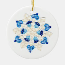 Schitterend blauw en wit Snowflake design