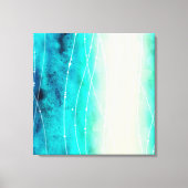 Schitterend blauw, groen geschilderd zee canvas af afdruk (Voorkant)