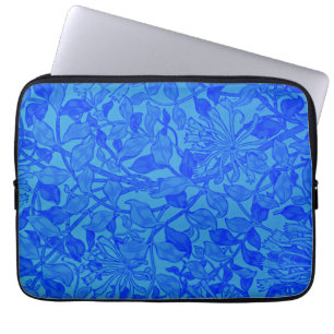 Schitterend blauw honingzucht laptop sleeve