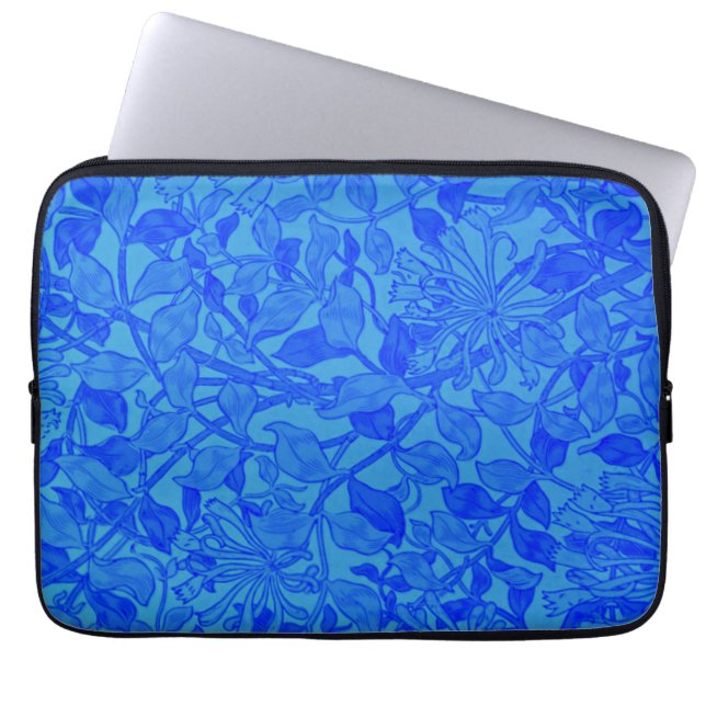 Schitterend blauw honingzucht laptop sleeve (Voorkant)