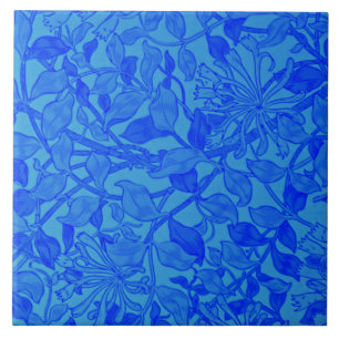 Schitterend blauw honingzucht tegeltje