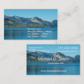 Schitterend blauw meer, lucht en berglandschap visitekaartje (Voorkant / Achterkant)