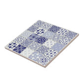 Schitterend blauw mozaïekmediterraan patroon tegeltje (Zijkant)