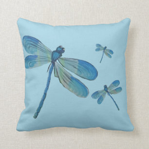 Schitterend blauw schilderend kussen