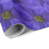 Schitterend blauw Violet Petunias Half Brick Patte Cadeaupapier (Rol Hoek)