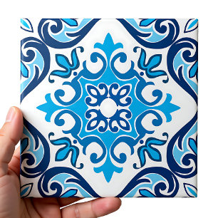 💙 schitterend blauw - witte Azulejos X, keramisch Tegeltje
