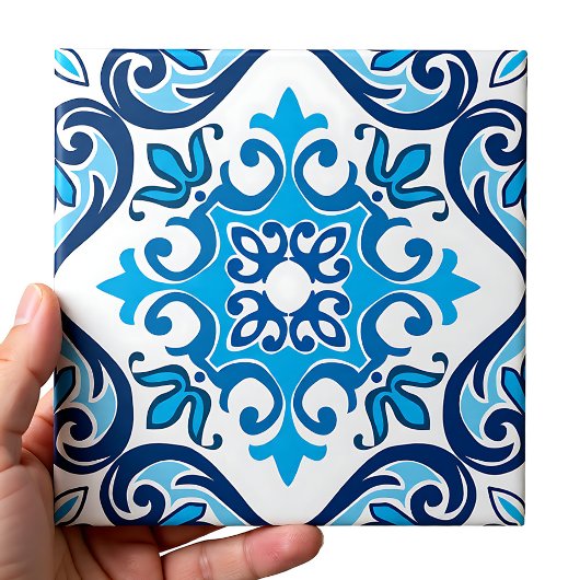 💙 schitterend blauw - witte Azulejos X, keramisch Tegeltje