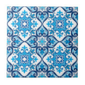 💙 schitterend blauw - witte Azulejos X, keramisch Tegeltje (Voorkant)
