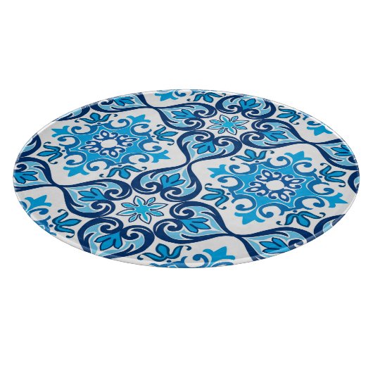 💙 schitterend blauw - witte Azulejos X, snijdend Snijplank (Hoek)